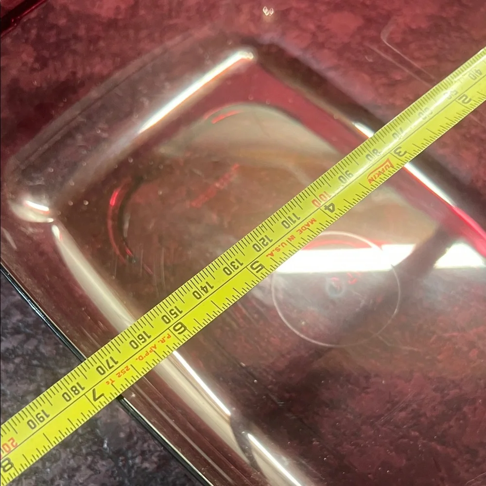 Vintage Tupperware Ruby Red Microwave Dish with tray 3 piece